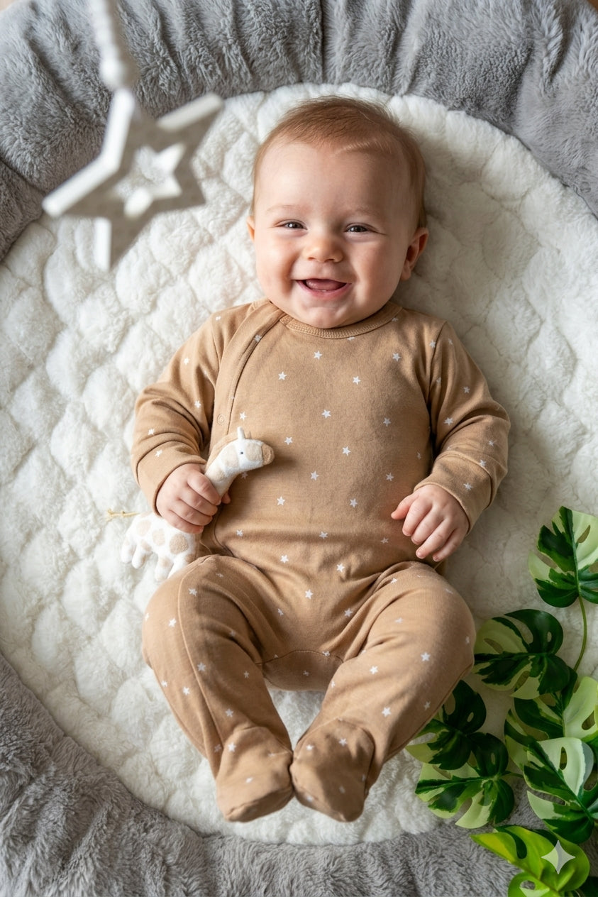 Sleepsuit Zipper - Brown