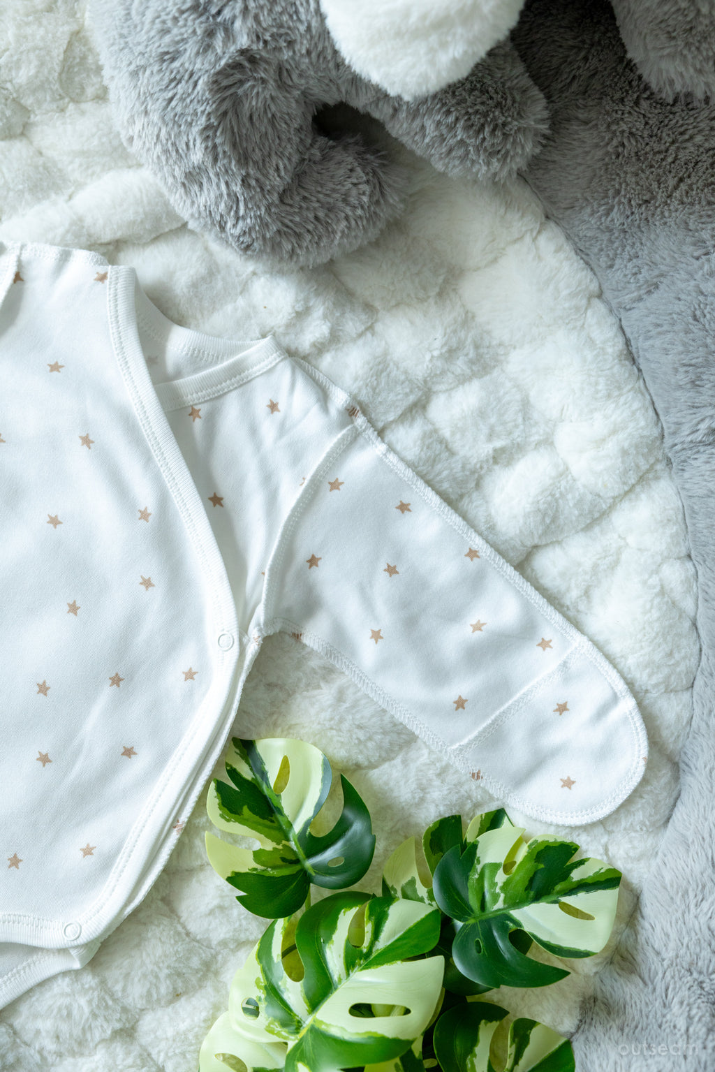 Outseam Bodysuit Brown Stars — detail view 3